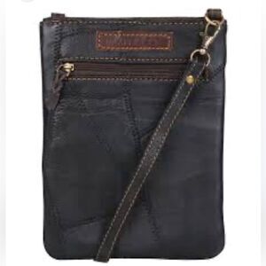 Vaan and Co. Brisk Madison Crossbody Black/Grey Leather new with tags